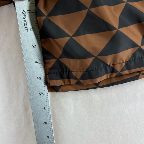 Maison Article Shorts Men S Drawstring Mesh Lined Triangle Geometric Brown Black - Picture 10 of 12